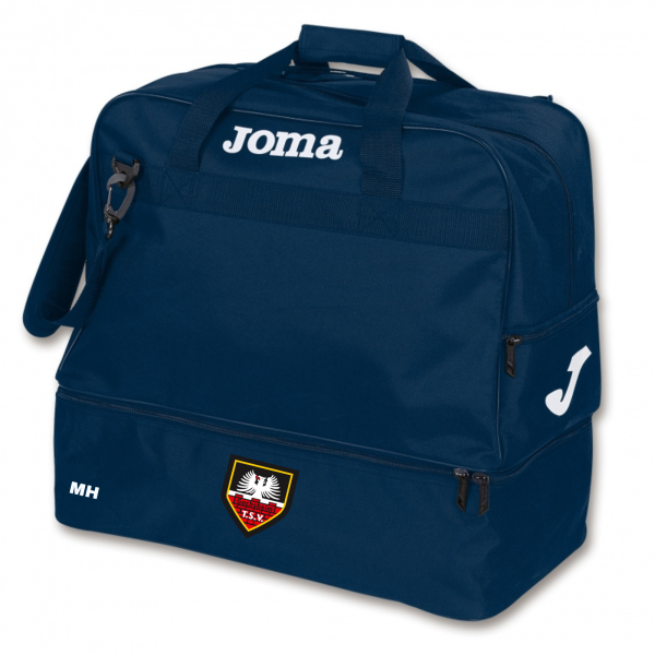 Große Trainingstasche 72 Liter Navyblau mit Schuhtasche