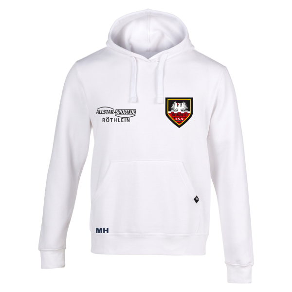 Kapuzenshirt weiß mit Logo und Initialen