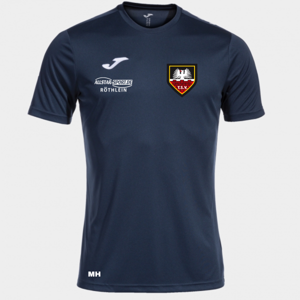 Trikot Marineblau mit Logo und Initialen